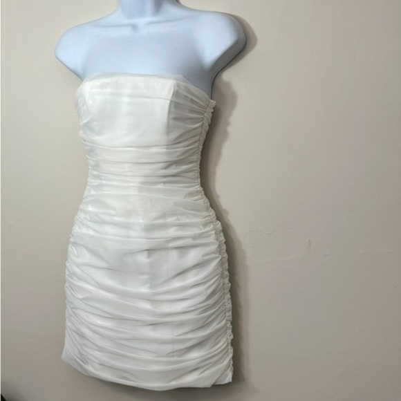Revolve Majorelle Strapless White Tulle Mini Dress Size XS Party Resortwear - Picture 3 of 14